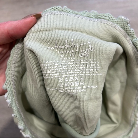 Free People Intimately Strapless Tube Top Light Mint Green Women’s Size Medium - Picture 4 of 5